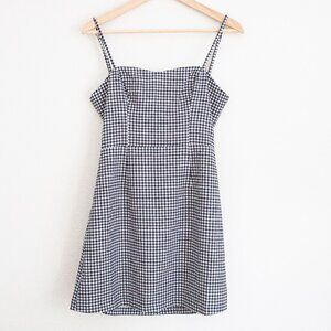 French Connection Gingham Tie-Back Minidress